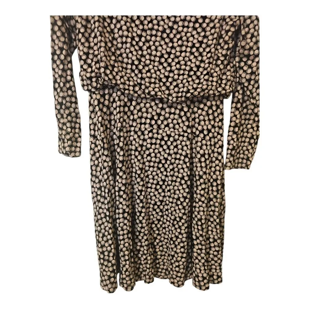 BODEN "Nellie" Pink‎ Black Polka Dot Jersey Dress - Size 4 - Picture 5 of 10